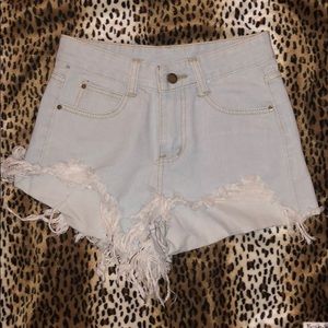 Heritage Falmer high waisted jean shorts small